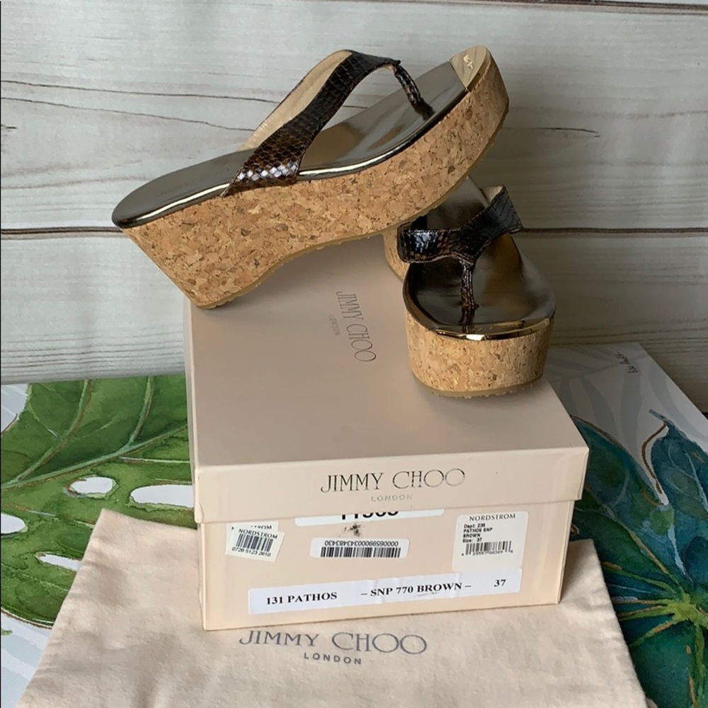 💥JIMMY CHOO CORK SANDALS👡👡 - Picture 7 of 8
